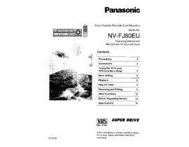 Инструкция, руководство по эксплуатации видеомагнитофона Panasonic NV-FJ80EU