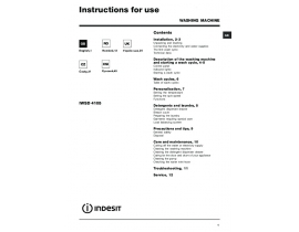 Инструкция стиральной машины Indesit IWSD 4105