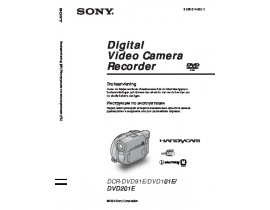 Инструкция видеокамеры Sony DCR-DVD101E