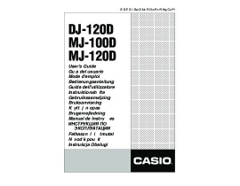Руководство пользователя калькулятора, органайзера Casio MJ-100D_MJ-120D
