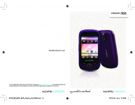 Инструкция сотового gsm, смартфона Alcatel One Touch 905 / 907N(D)
