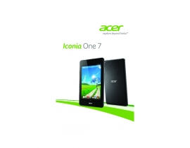 Руководство пользователя, руководство по эксплуатации планшета Acer Iconia One 7 B1-730 (HD)