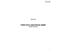 Инструкция gps-навигатора Prestigio GeoVision 450 BT