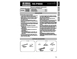 Инструкция, руководство по эксплуатации акустики Yamaha NS-P9900