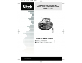 Инструкция, руководство по эксплуатации магнитолы Vitek VT-3474
