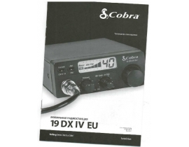Инструкция, руководство по эксплуатации радиостанции Cobra 19 DX IV EU