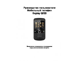 Инструкция, руководство по эксплуатации сотового gsm, смартфона Explay Q233