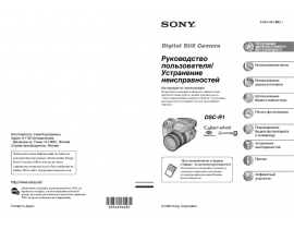 Руководство пользователя цифрового фотоаппарата Sony DSC-R1