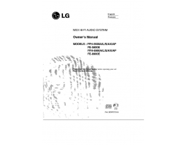 Инструкция музыкального центра LG FE-8900E
