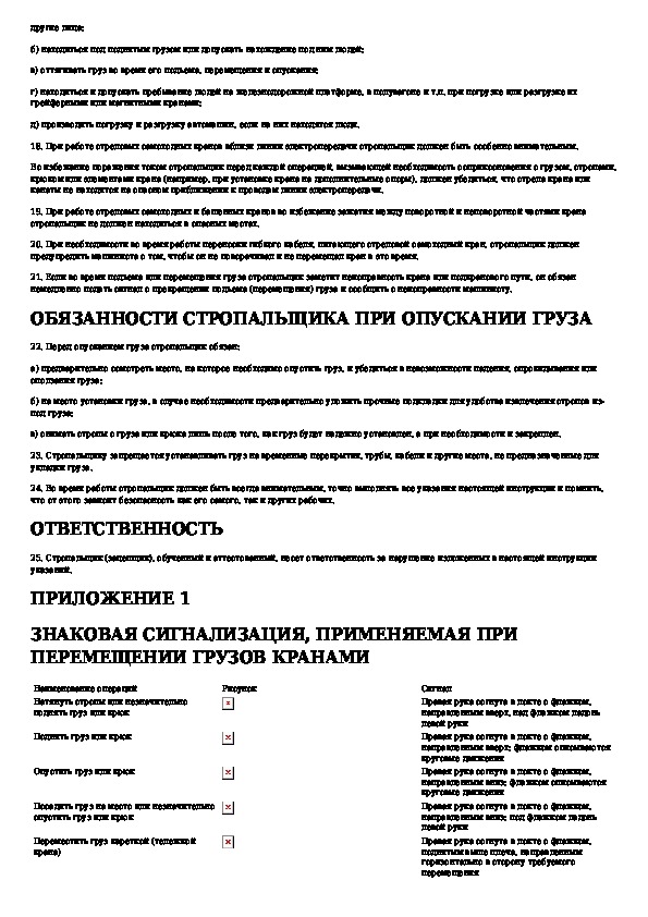 Инструкция для стропальщика по безопасному производству работ. Номер инструкции стропальщика. Инструктаж стропальщика. Обязанности стропальщика.