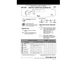 Инструкция посудомоечной машины Whirlpool ADP 5656(Краткое руководство)
