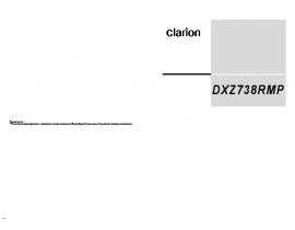 Инструкция автомагнитолы Clarion DXZ738RMP