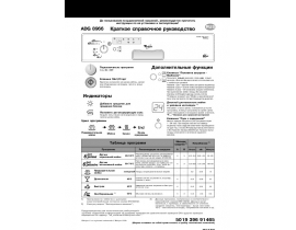 Инструкция, руководство по эксплуатации посудомоечной машины Whirlpool ADG 8966(Краткое руководство)