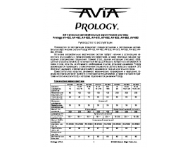 Инструкция автоакустики PROLOGY AV-422