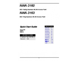 Руководство пользователя, руководство по эксплуатации устройства wi-fi, роутера Zyxel NWA-3160_NWA-3163