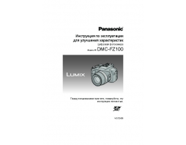 Инструкция цифрового фотоаппарата Panasonic DMC-FZ100
