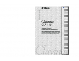 Инструкция синтезатора, цифрового пианино Yamaha CLP-110 Clavinova