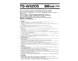 Инструкция - TS-WX205