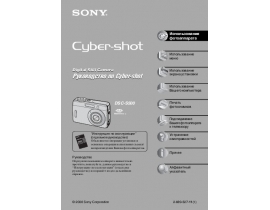 Инструкция цифрового фотоаппарата Sony DSC-S500