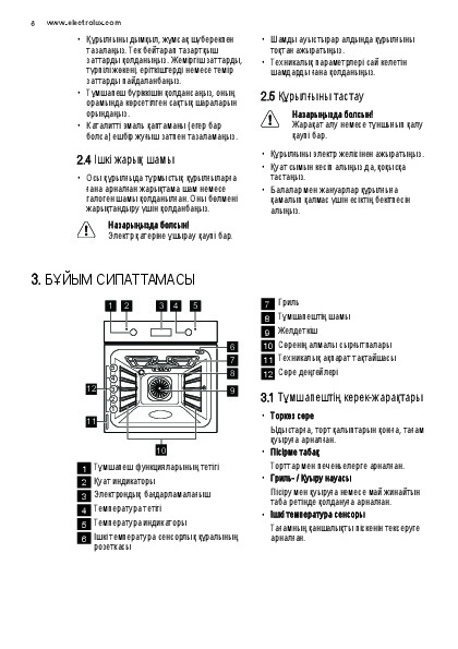 Духовой шкаф electrolux инструкция