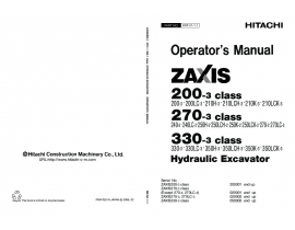 Инструкция, руководство для оператора экскаватора ZX200-350 