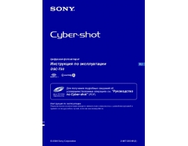 Руководство пользователя цифрового фотоаппарата Sony DSC-T50