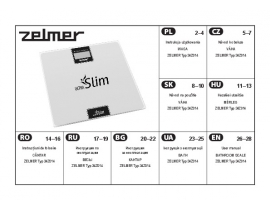 Инструкция, руководство по эксплуатации весов ZELMER 34Z014