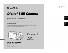 Руководство пользователя цифрового фотоаппарата Sony DSC-P73_DSC-P93A