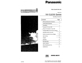 Инструкция видеомагнитофона Panasonic NV-SJ230EU