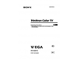 Инструкция, руководство по эксплуатации кинескопного телевизора Sony KV-AZ212M91