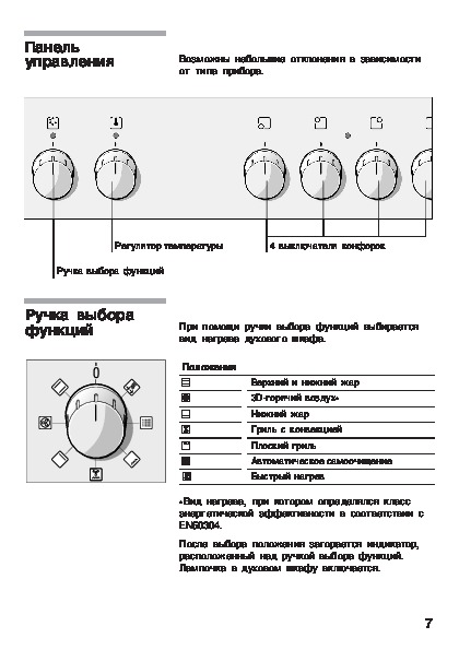 Газ плита бош с электрической духовкой инструкция