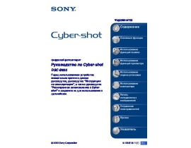 Инструкция цифрового фотоаппарата Sony DSC-S930