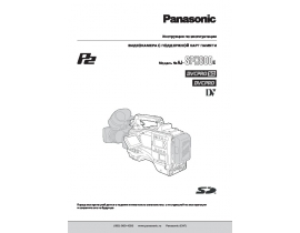 Инструкция видеокамеры Panasonic AJ-SPX800E