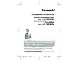 Инструкция dect Panasonic KX-TG8151RU / KX-TG8161RU