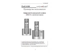Инструкция, руководство по эксплуатации dect Voxtel Profi 6100