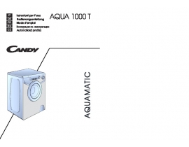 Инструкция, руководство по эксплуатации стиральной машины Candy AQUA 1000 T