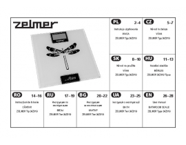 Инструкция, руководство по эксплуатации весов ZELMER 34Z019