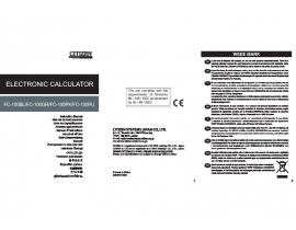Инструкция, руководство по эксплуатации калькулятора, органайзера CITIZEN FC-100BL_GR_PK_PU