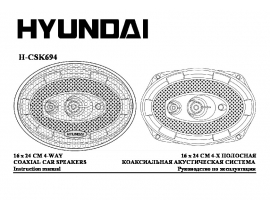 Инструкция автомобильных колонок Hyundai Electronics H-CSK694