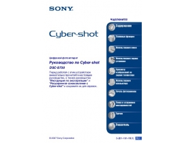 Руководство пользователя цифрового фотоаппарата Sony DSC-S730