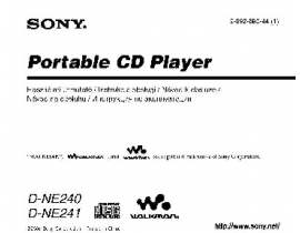 Руководство пользователя mp3-плеера Sony D-NE240