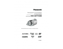 Инструкция видеокамеры Panasonic HDC-SDT750EE