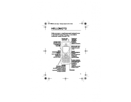 Инструкция, руководство по эксплуатации сотового gsm, смартфона Motorola C168