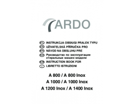 Инструкция, руководство по эксплуатации стиральной машины Ardo A1000X