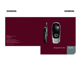 Инструкция сотового gsm, смартфона Siemens SL75