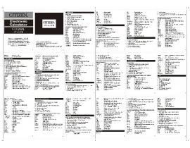Инструкция, руководство по эксплуатации калькулятора, органайзера CITIZEN CT-612VII